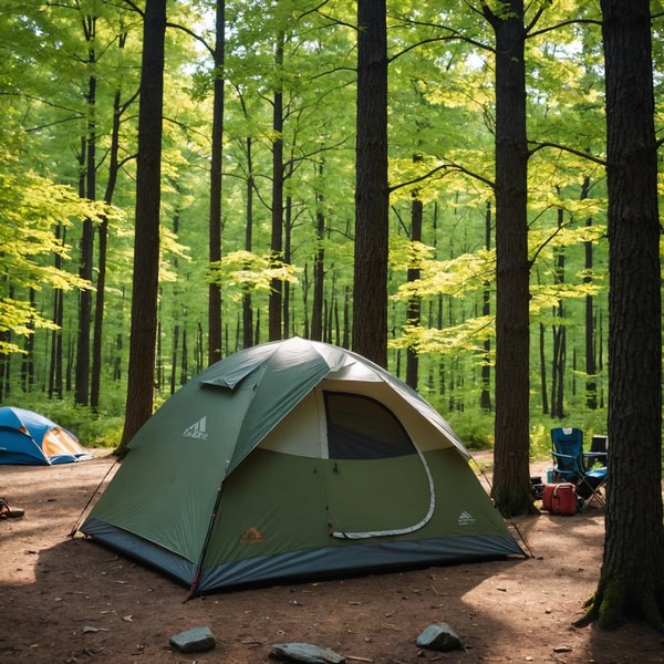 Quels sont les équipements indispensables pour un camping en région de forêt de chênes?