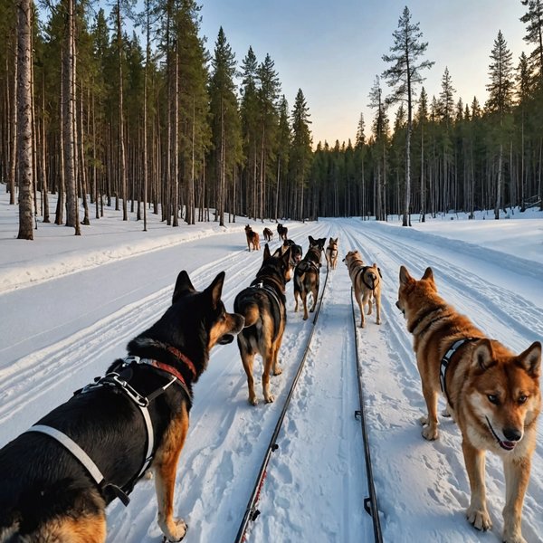 Peut-on louer un chalet en Finlande avec des excursions en traîneau à chiens et des sessions de sauna ?